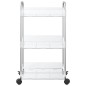 vidaXL Aufbewahrungswagen 3 Etagen Transparent 37x28x68 cm Acryl vidaXL Aufbewahrungswagen 3 Etagen Transparent 37x28x68 cm Acryl