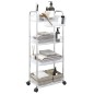 vidaXL Aufbewahrungswagen 4 Etagen Transparent 37x28x95 cm Acryl vidaXL Aufbewahrungswagen 4 Etagen Transparent 37x28x95 cm Acryl