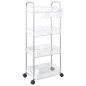 vidaXL Aufbewahrungswagen 4 Etagen Transparent 37x28x95 cm Acryl vidaXL Aufbewahrungswagen 4 Etagen Transparent 37x28x95 cm Acryl