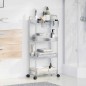 vidaXL Aufbewahrungswagen 4 Etagen Transparent 37x28x95 cm Acryl vidaXL Aufbewahrungswagen 4 Etagen Transparent 37x28x95 cm Acryl