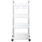vidaXL Aufbewahrungswagen 4 Etagen Transparent 37x28x95 cm Acryl vidaXL Aufbewahrungswagen 4 Etagen Transparent 37x28x95 cm Acryl