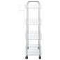 vidaXL Aufbewahrungswagen 4 Etagen Transparent 37x28x95 cm Acryl vidaXL Aufbewahrungswagen 4 Etagen Transparent 37x28x95 cm Acryl