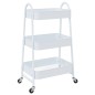 vidaXL Aufbewahrungswagen 3 Etagen Weiß 42x41,5x77 cm Stahl vidaXL Aufbewahrungswagen 3 Etagen Weiß 42x41,5x77 cm Stahl
