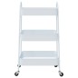 vidaXL Aufbewahrungswagen 3 Etagen Weiß 42x41,5x77 cm Stahl vidaXL Aufbewahrungswagen 3 Etagen Weiß 42x41,5x77 cm Stahl
