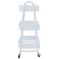 vidaXL Aufbewahrungswagen 3 Etagen Weiß 42x41,5x77 cm Stahl vidaXL Aufbewahrungswagen 3 Etagen Weiß 42x41,5x77 cm Stahl