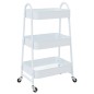 vidaXL Aufbewahrungswagen 3 Etagen Weiß 42x41,5x77 cm Stahl vidaXL Aufbewahrungswagen 3 Etagen Weiß 42x41,5x77 cm Stahl