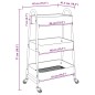 vidaXL Aufbewahrungswagen 3 Etagen Weiß 42x41,5x77 cm Stahl vidaXL Aufbewahrungswagen 3 Etagen Weiß 42x41,5x77 cm Stahl
