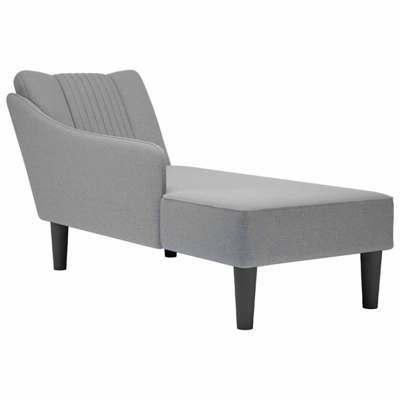 vidaXL Chaiselongue mit Rechter Armlehne Hellgrau Stoff vidaXL Chaiselongue mit Rechter Armlehne Hellgrau Stoff