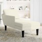vidaXL Chaiselongue mit Kissen und Rechter Armlehne Creme Samt vidaXL Chaiselongue mit Kissen und Rechter Armlehne Creme Samt