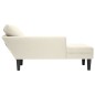 vidaXL Chaiselongue mit Kissen und Rechter Armlehne Creme Samt vidaXL Chaiselongue mit Kissen und Rechter Armlehne Creme Samt