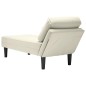 vidaXL Chaiselongue mit Kissen und Rechter Armlehne Creme Samt vidaXL Chaiselongue mit Kissen und Rechter Armlehne Creme Samt