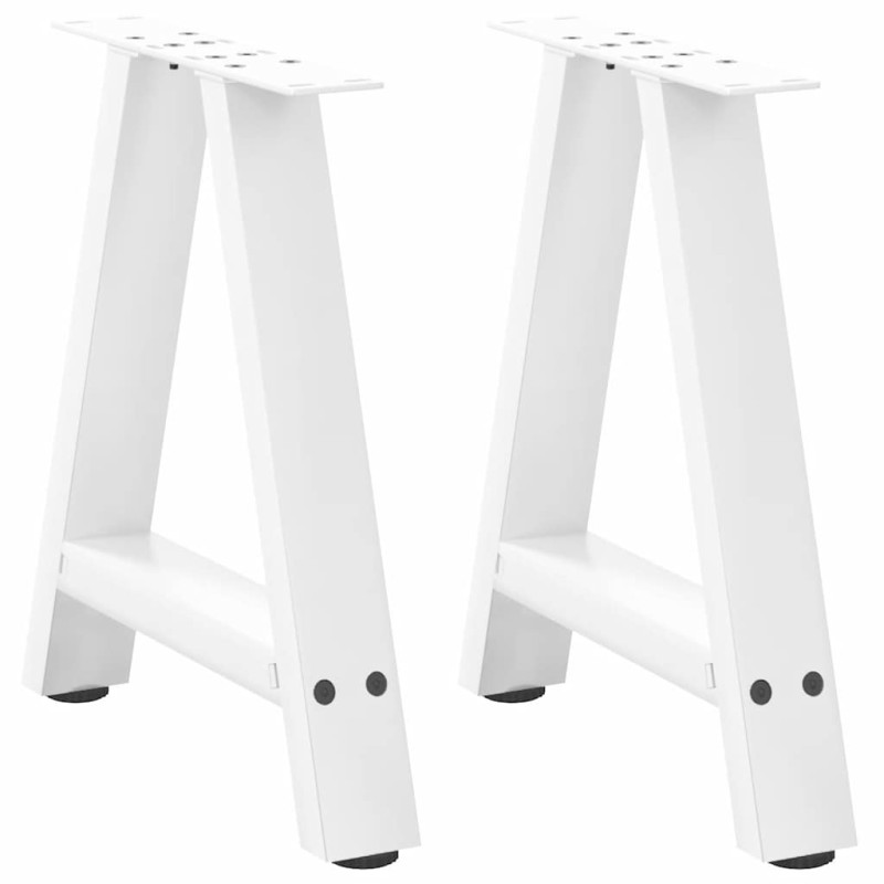 vidaXL Couchtischbeine A-Form 2 Stk. Weiß 50x(42-43) cm Stahl vidaXL Couchtischbeine A-Form 2 Stk. Weiß 50x(42-43) cm Stahl