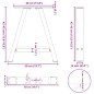vidaXL Couchtischbeine A-Form 2 Stk. Weiß 50x(42-43) cm Stahl vidaXL Couchtischbeine A-Form 2 Stk. Weiß 50x(42-43) cm Stahl