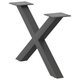 vidaXL Couchtischbeine X-Form 2 Stk. Anthrazit 50x(30-31) cm Stahl