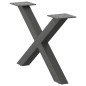 vidaXL Couchtischbeine X-Form 2 Stk. Anthrazit 50x(30-31) cm Stahl vidaXL Couchtischbeine X-Form 2 Stk. Anthrazit 50x(30-31) cm Stahl