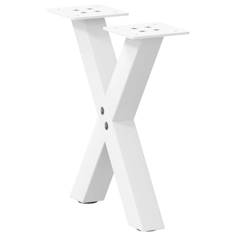 vidaXL Couchtischbeine X-Form 2 Stk. Weiß 37x(30-31) cm Stahl vidaXL Couchtischbeine X-Form 2 Stk. Weiß 37x(30-31) cm Stahl