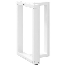 vidaXL Esstischbeine T-Form 2 Stk. Weiß 50x35x(72-73) cm Stahl