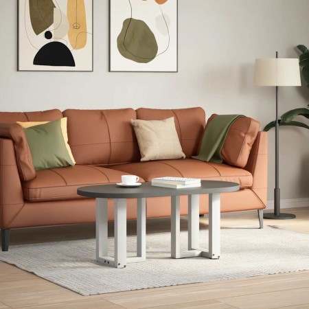 vidaXL Couchtischbeine T-Form 2 Stk. Weiß 28x25x(42-43) cm Stahl