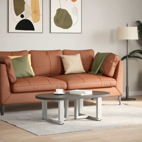 vidaXL Couchtischbeine T-Form 2 Stk. Weiß 50x25x(30-31) cm Stahl