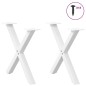vidaXL Couchtischbeine X-Form 2 Stk. Weiß 60x(42-43) cm Stahl vidaXL Couchtischbeine X-Form 2 Stk. Weiß 60x(42-43) cm Stahl