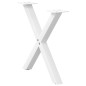 vidaXL Couchtischbeine X-Form 2 Stk. Weiß 60x(42-43) cm Stahl vidaXL Couchtischbeine X-Form 2 Stk. Weiß 60x(42-43) cm Stahl