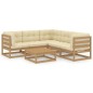 6-tlg. Garten-Lounge-Set mit Kissen Kiefer Massivholz 6-tlg. Garten-Lounge-Set mit Kissen Kiefer Massivholz