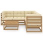 6-tlg. Garten-Lounge-Set mit Kissen Kiefer Massivholz 6-tlg. Garten-Lounge-Set mit Kissen Kiefer Massivholz