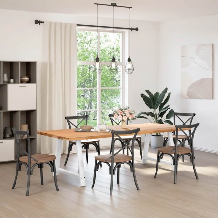 vidaXL Couchtischbeine A-Form 2 Stk. Weiß 100x(72-73) cm Stahl