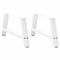 vidaXL Couchtischbeine A-Form 2 Stk. Weiß 70x(30-31) cm Stahl vidaXL Couchtischbeine A-Form 2 Stk. Weiß 70x(30-31) cm Stahl