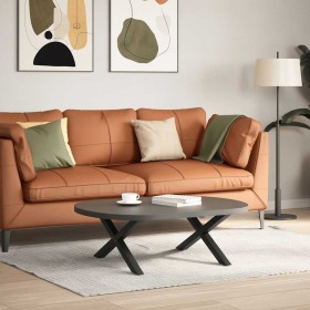 vidaXL Couchtischbeine X-Form 2 Stk. Schwarz 70x(30-31) cm Stahl