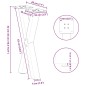vidaXL Couchtischbeine X-Form 2 Stk. Anthrazit 28x(42-43) cm Stahl vidaXL Couchtischbeine X-Form 2 Stk. Anthrazit 28x(42-43) cm Stahl