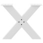 vidaXL Couchtischbeine X-Form 2 Stk. Weiß 50x(42-43) cm Stahl