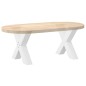 vidaXL Couchtischbeine X-Form 2 Stk. Weiß 50x(42-43) cm Stahl