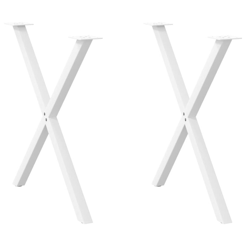 vidaXL Esstischbeine X-Form 2 Stk. Weiß 70x(72-73) cm Stahl vidaXL Esstischbeine X-Form 2 Stk. Weiß 70x(72-73) cm Stahl