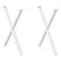 vidaXL Esstischbeine X-Form 2 Stk. Weiß 70x(72-73) cm Stahl vidaXL Esstischbeine X-Form 2 Stk. Weiß 70x(72-73) cm Stahl