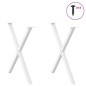vidaXL Esstischbeine X-Form 2 Stk. Weiß 70x(72-73) cm Stahl vidaXL Esstischbeine X-Form 2 Stk. Weiß 70x(72-73) cm Stahl