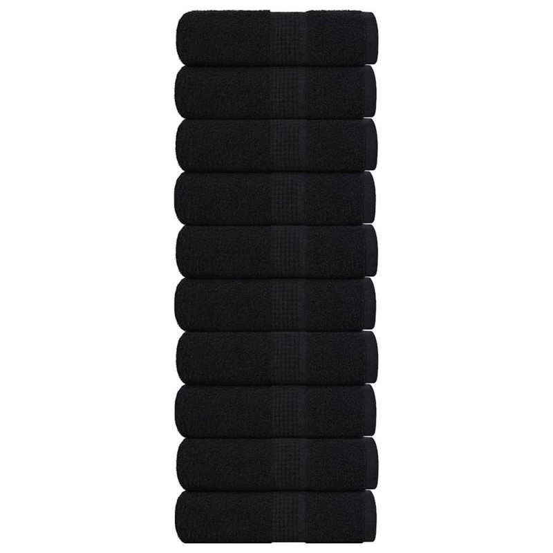 vidaXL Gästetücher 10 Stk. Schwarz 30x50 cm 360 g/m² 100% Baumwolle vidaXL Gästetücher 10 Stk. Schwarz 30x50 cm 360 g/m² 100% Baumwolle