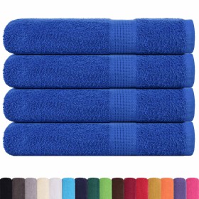 vidaXL Saunatücher 4 Stk. Blau 80x200 cm 360 g/m² 100% Baumwolle