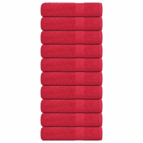 vidaXL Handtücher 10 Stk. Rot 50x100 cm 360 g/m² 100% Baumwolle