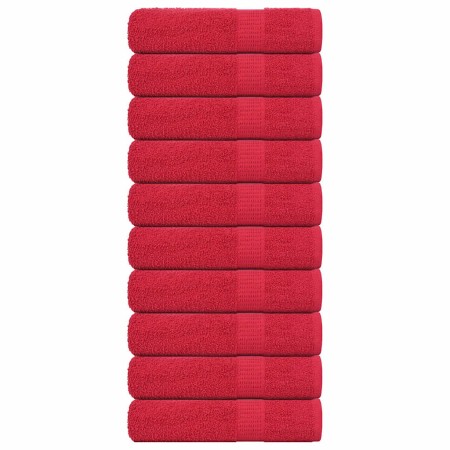 vidaXL Handtücher 10 Stk. Rot 50x100 cm 360 g/m² 100% Baumwolle