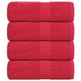 vidaXL Seiftücher 4 Stk. Rot 30x30 cm 360 g/m² 100% Baumwolle