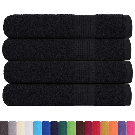 vidaXL Handtücher 4 Stk. Schwarz 100x200 cm 360 g/m² 100% Baumwolle