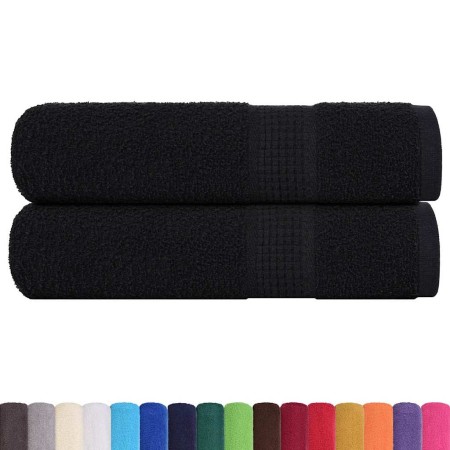vidaXL Badetücher 2 Stk. Schwarz 100x150 cm 360 g/m² 100% Baumwolle