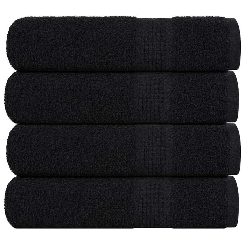 vidaXL Duschtücher 4 Stk. Schwarz 70x140 cm 360 g/m² 100% Baumwolle vidaXL Duschtücher 4 Stk. Schwarz 70x140 cm 360 g/m² 100% Baumwolle