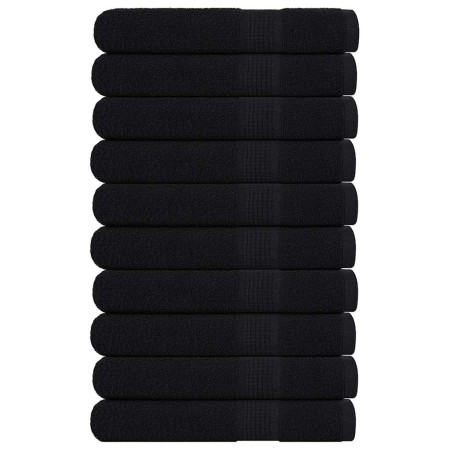 vidaXL Saunatücher 10 Stk. Schwarz 80x200 cm 360 g/m² 100% Baumwolle