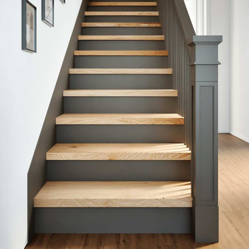 vidaXL Treppenstufen 2 Stk. Unbehandelt 80x25x2 cm Massivholz Eiche vidaXL Treppenstufen 2 Stk. Unbehandelt 80x25x2 cm Massivholz Eiche