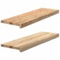 vidaXL Treppenstufen 2 Stk. Unbehandelt 80x25x2 cm Massivholz Eiche vidaXL Treppenstufen 2 Stk. Unbehandelt 80x25x2 cm Massivholz Eiche