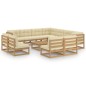 12-tlg. Garten-Lounge-Set Kissen Honigbraun Kiefer Massivholz 12-tlg. Garten-Lounge-Set Kissen Honigbraun Kiefer Massivholz