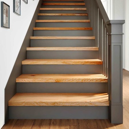 vidaXL Treppenstufen 2 Stk. Hellbraun 90x30x2 cm Massivholz Eiche