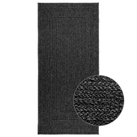 vidaXL Teppich ZIZUR Anthrazit 100x200cm Jute-Optik Indoor und Outdoor